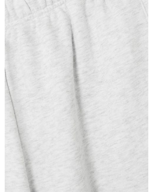 Pantalon De Survêtement Droit En Jersey De Coton Mélangé, Light Heather Skims en coloris White