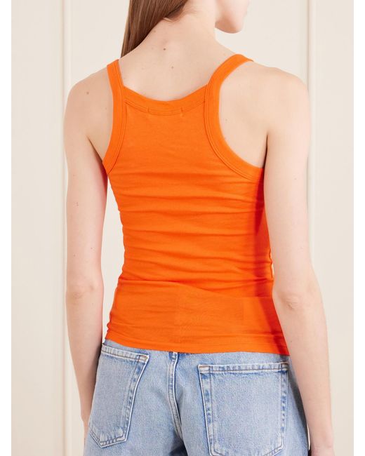 ÉTERNE Orange Duke Cotton-Blend Tank