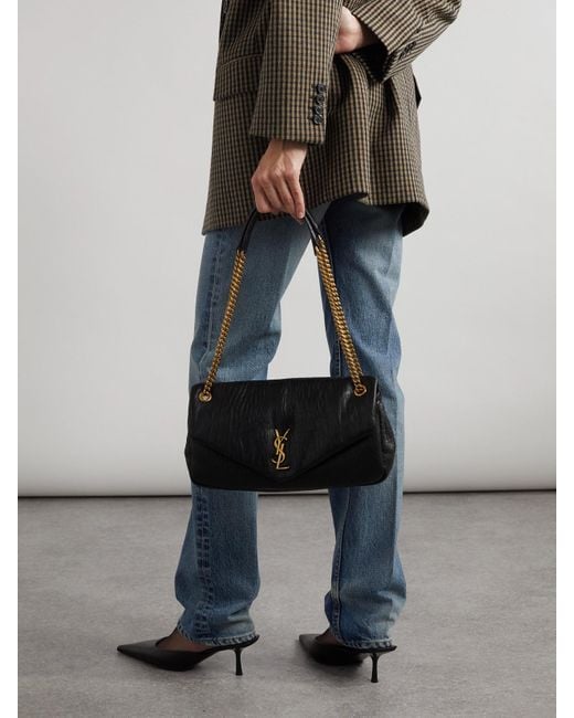 Saint Laurent Black Calypso Medium Padded Leather Shoulder Bag