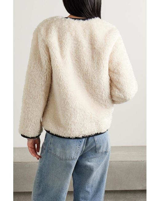 Sea Natural Harper Crocheted Wool-trimmed Faux Fur Jacket