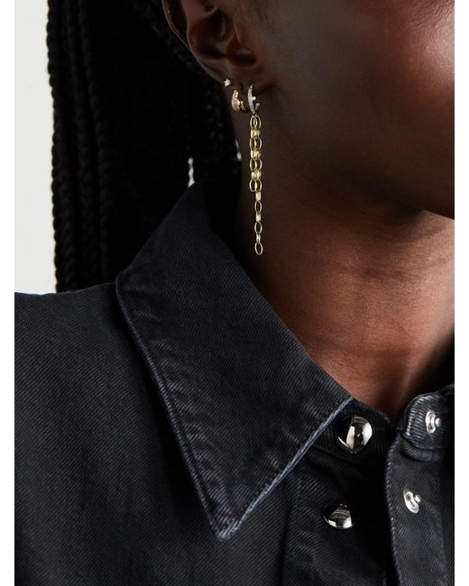 Boucles D'Oreilles En Or Jaune Et Blanc 18 Carats (750/1000) Et Diamants Edith Jennifer Meyer en coloris Natural