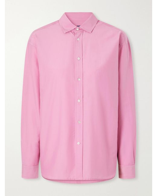 Polo Ralph Lauren Pink Cotton And Silk-Blend Shirt