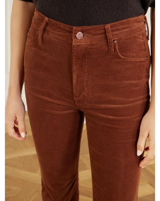Mother Brown The Doozy Cotton-Blend Corduroy Flared Pants