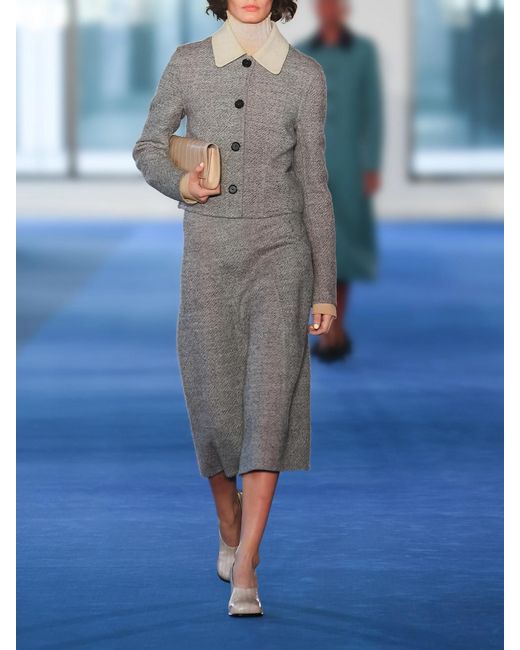 Proenza Schouler Gray Gaelle Wool-Blend Jacket
