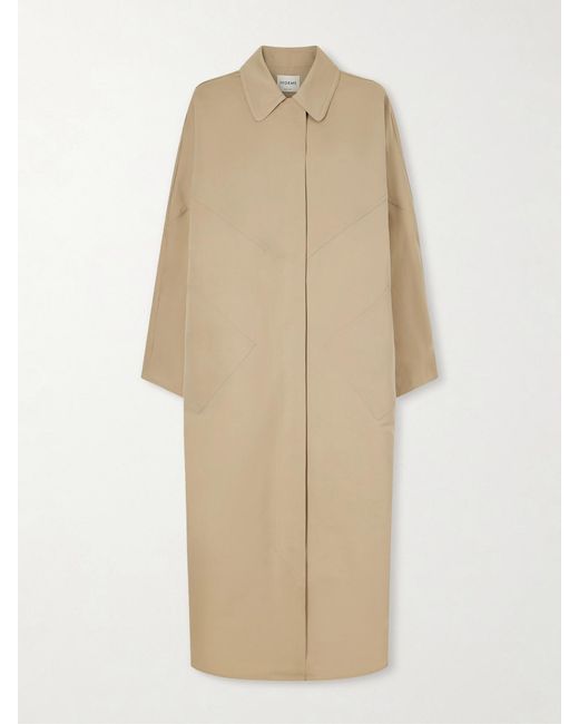 FFORME Natural Vada Cotton-Silk Faille Parka