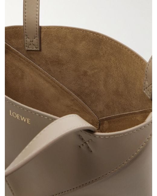 Loewe Natural Puzzle Fold Mini Wandelbare Tote Aus Leder