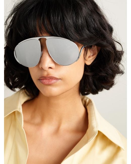 Loewe Gray Aviator-Style-Tone Sunglasses