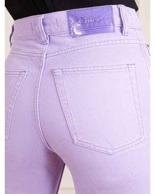 Chloé Purple High-Rise Slim Jeans