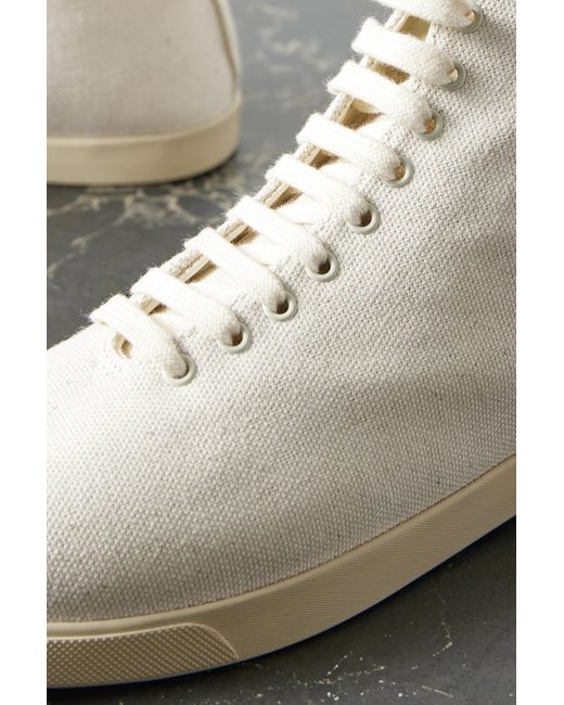 The Row Canvas High-top Sneakers in White | Lyst