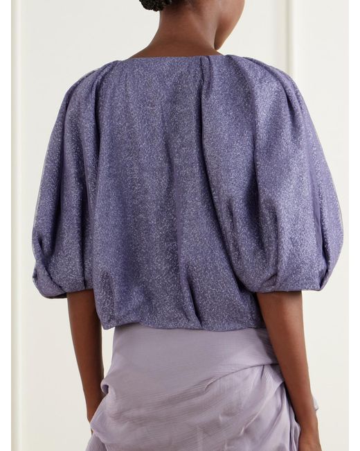 PAULINE DUJANCOURT Purple Lauren Printed Tulle Jacket