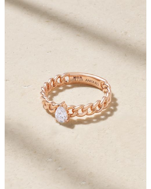Anita Ko Natural Ring Aus 18 Karat Roségold Mit Diamant