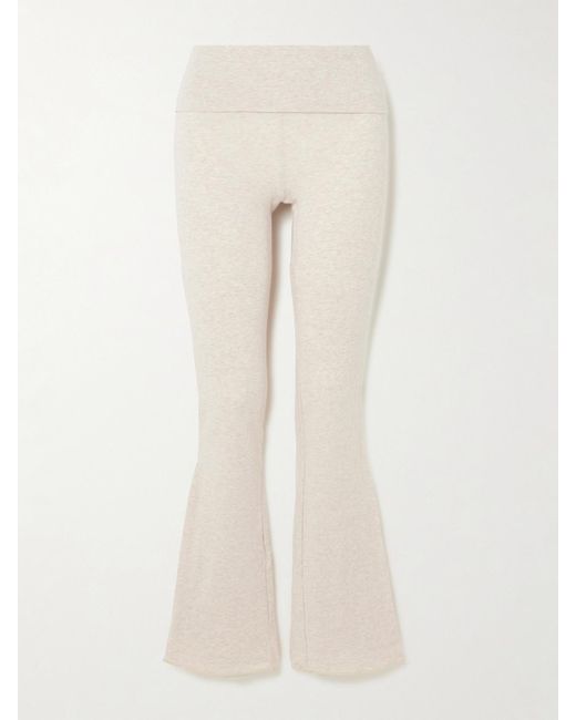 Pantalon À Taille Repliée En Jersey De Coton Stretch, Neutral Skims en coloris Natural