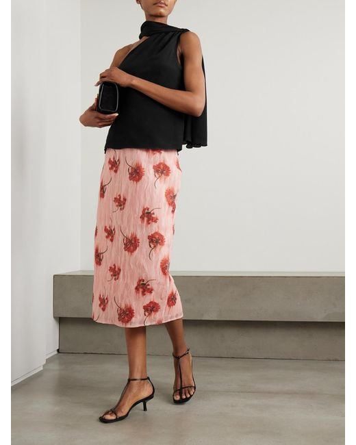 Emilia Wickstead Black Rosie Tie-Detailed Silk-Chiffon Blouse