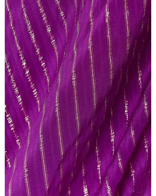 Johanna Ortiz Purple Net Sustain Majestic Power Embellished Silk-Blend Chiffon Halterneck Maxi Dress