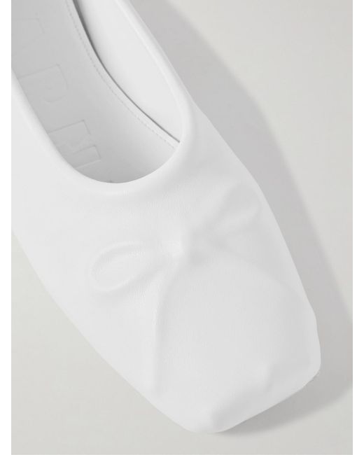 Marni Natural Embossed Leather Ballet Flats