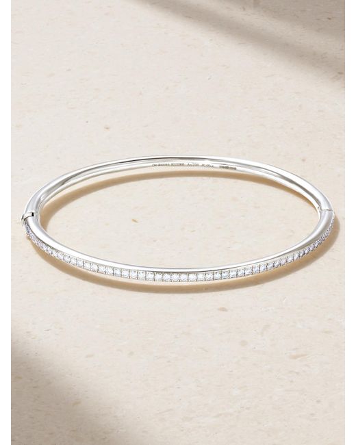 De Beers Natural Db Classic Armreif Aus 18 Karat Weißgold Mit Diamanten