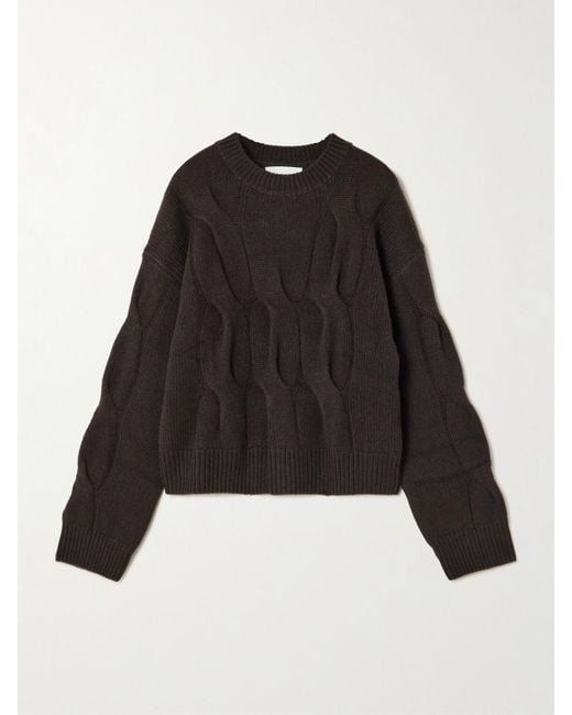 Lisa Yang Black Sammie Zopfstrickpullover Aus Kaschmir