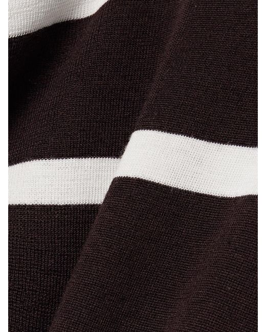 Proenza Schouler White Solana Striped Wool And Silk-Blend Midi Dress