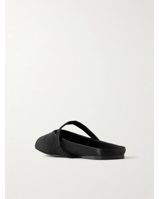 Marni White Sabot Satin Ballet Flats