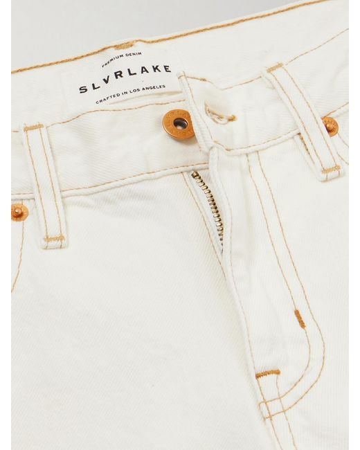 SLVRLAKE Denim White Lexi Low-Rise Wide-Leg Jeans