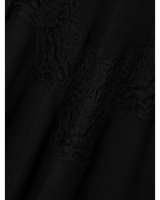 Christopher Esber Black Verna Lace-Trimmed Jersey And Cady Maxi Dress