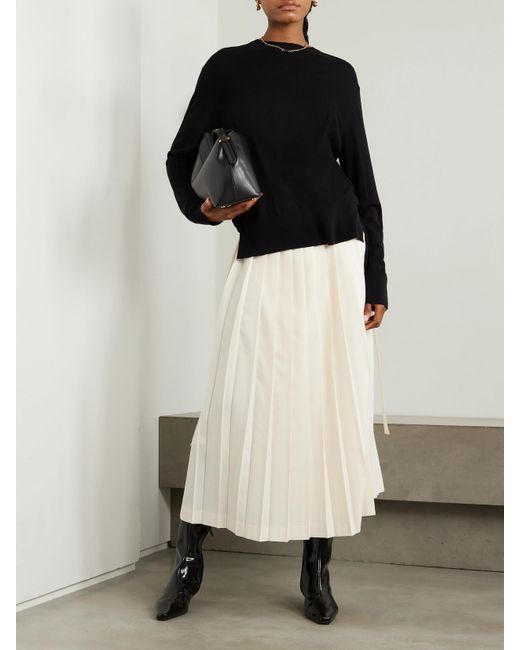 Totême  Black Silk And Cashmere-Blend Sweater