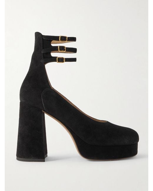 Escarpins En Daim Loti Chloé en coloris Black
