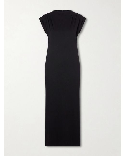 Anine Bing Black Alix Cotton-Blend Midi Dress