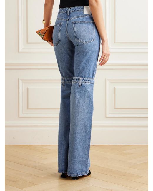 Coperni Blue Halbhohe Jeans Mit Geradem Bein