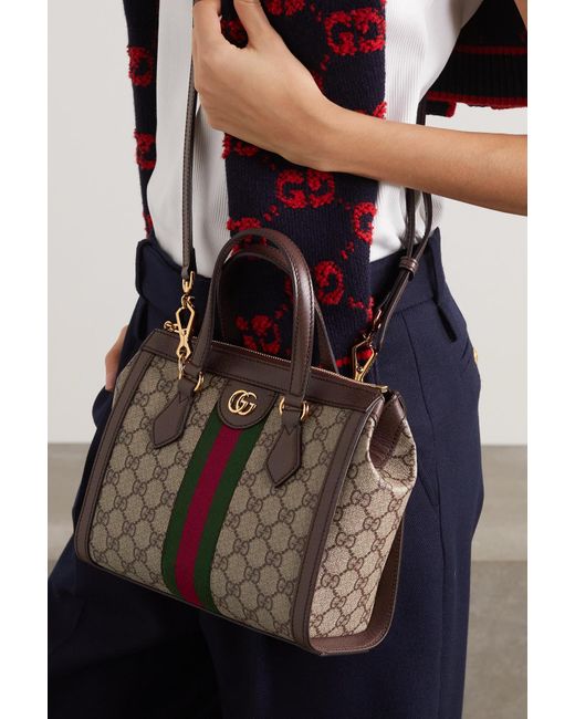 Gucci Ophidia GG Shopper Brown - Fablle