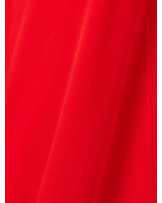 La Ligne Red Colby Crepe Wide-Leg Pants