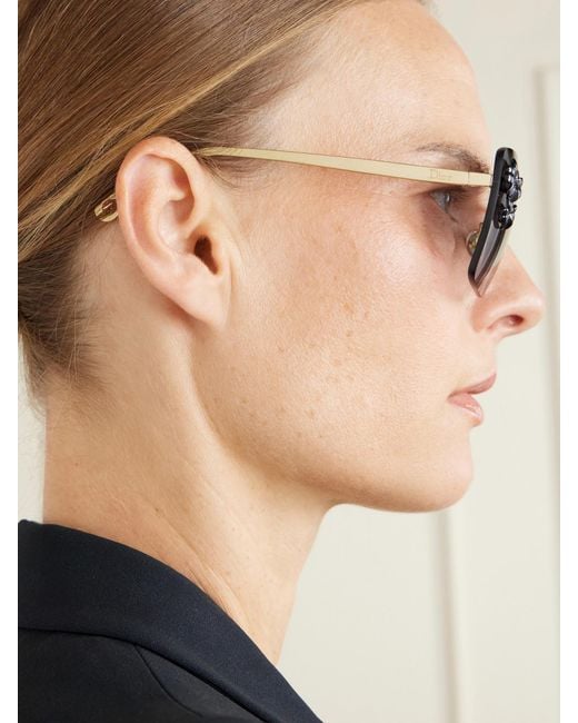 Dior Metallic Dior Clover S2U Square-Frame-Tone Sunglasses