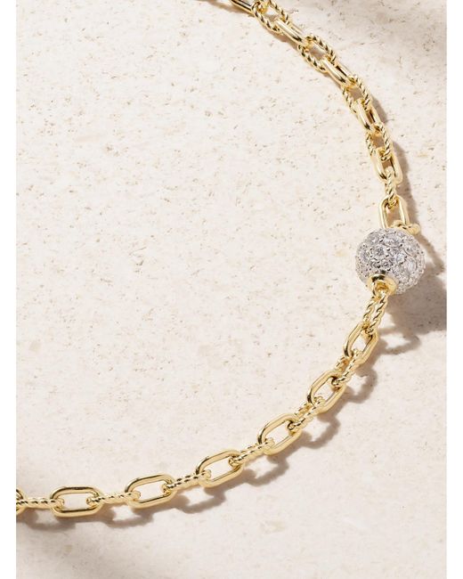 David Yurman Natural Dy Madison Rhodium-Plated 18-Karat Diamond Necklace