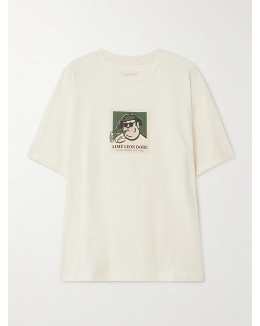 Aimé Leon Dore Natural Musician Printed Cotton-Jersey T-Shirt