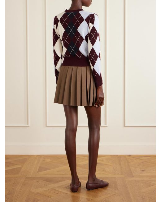 arch4 Purple Claridges Argyle Cashmere Cardigan