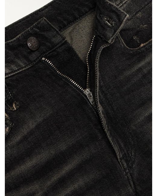 R13 Black Boyfriend Verkürzte, Hoch Sitzende Jeans Mit Geradem Bein