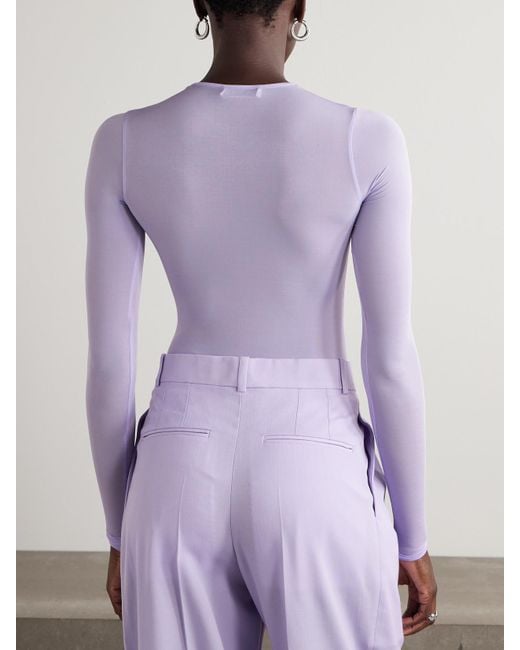 Wardrobe NYC Purple Body Aus Stretch-Jersey