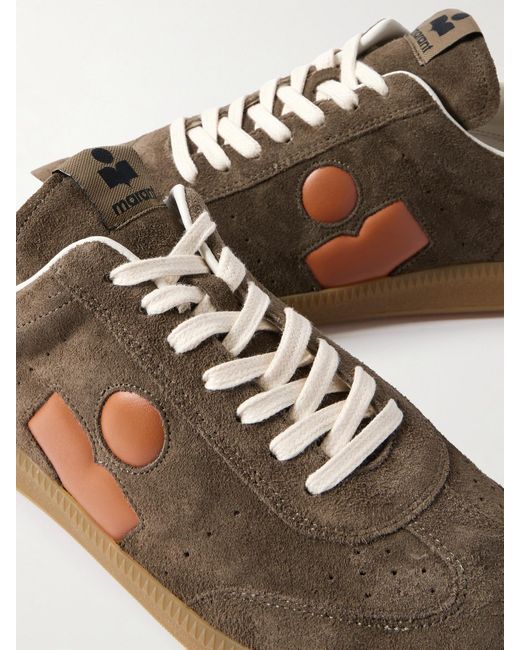 Isabel Marant Brown Bryce Sneakers Aus Veloursleder Mit Lederbesätzen