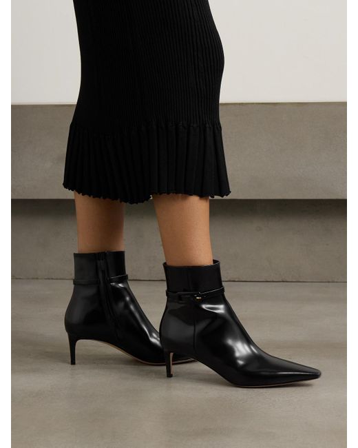 Gianvito Rossi Black Tokio 55 Leather Ankle Boots