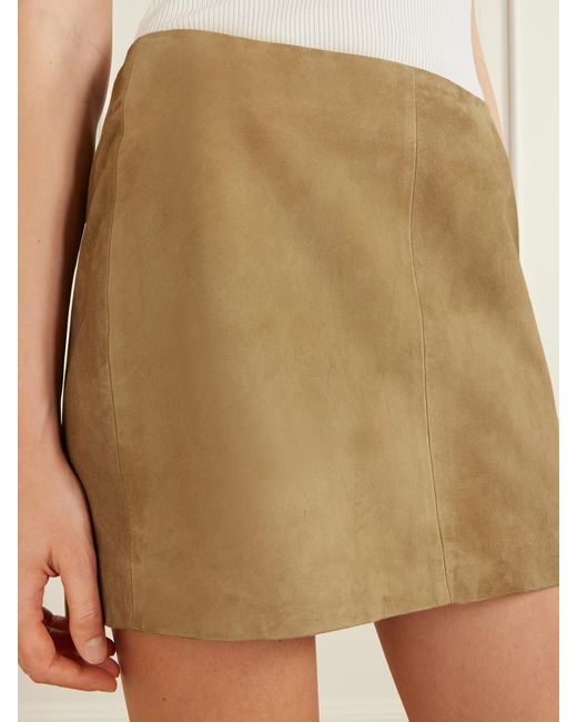 Arma Natural Melody Suede Mini Skirt