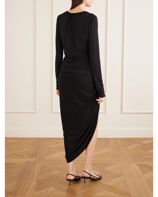 Sportmax Blue Jersey Ruched Blouse