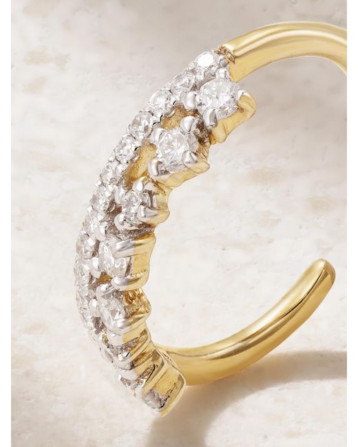 STONE AND STRAND Metallic Sparks Fly 10-Karat Diamond Ear Cuff