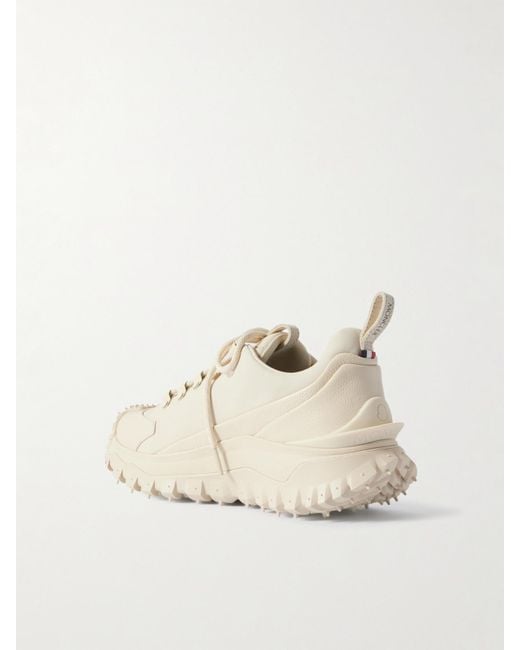 Moncler Natural Trailgrip Apex2Gtx Suede And Textured-Leather Sneakers