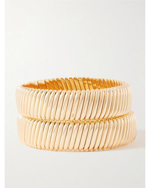 Roxanne Assoulin Metallic Rolling Set Of Two-Tone Bracelets