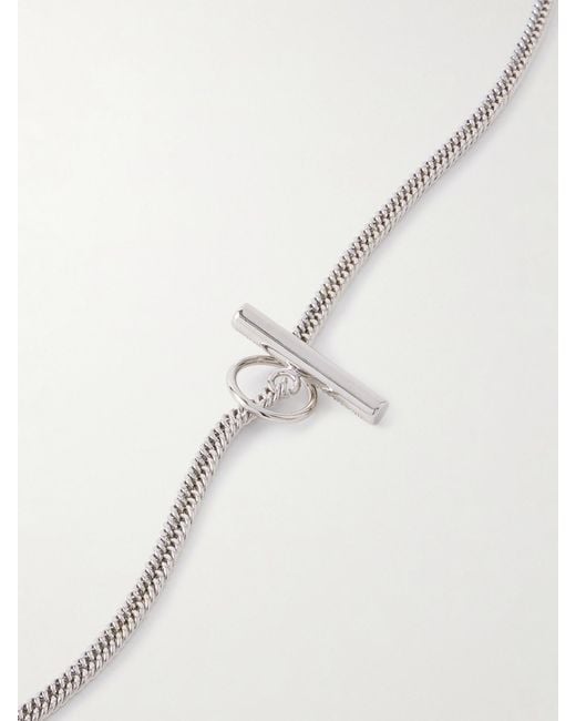 Jil Sander White Tone Necklace