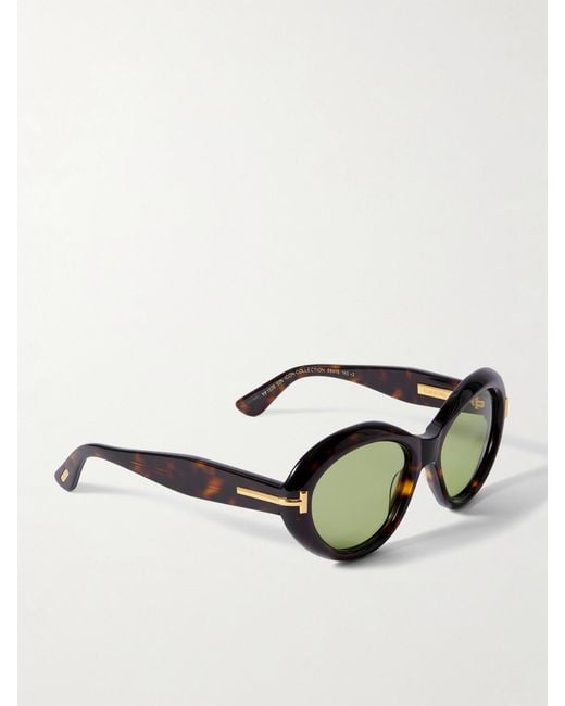 Tom Ford Black Icon Cat-Eye Acetate Sunglasses