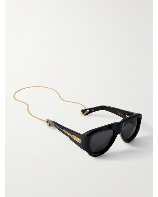 Jacques Marie Mage Black Barclay Aviator-Style Acetate Sunglasses