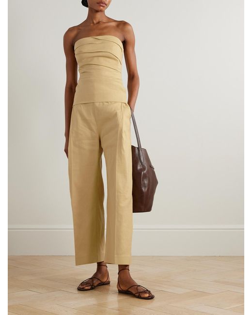 TOVE Natural Izel Linen Bandeau Top