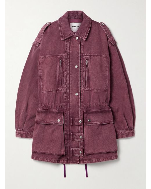 Isabel Marant Purple Joanna Paneled Denim Jacket