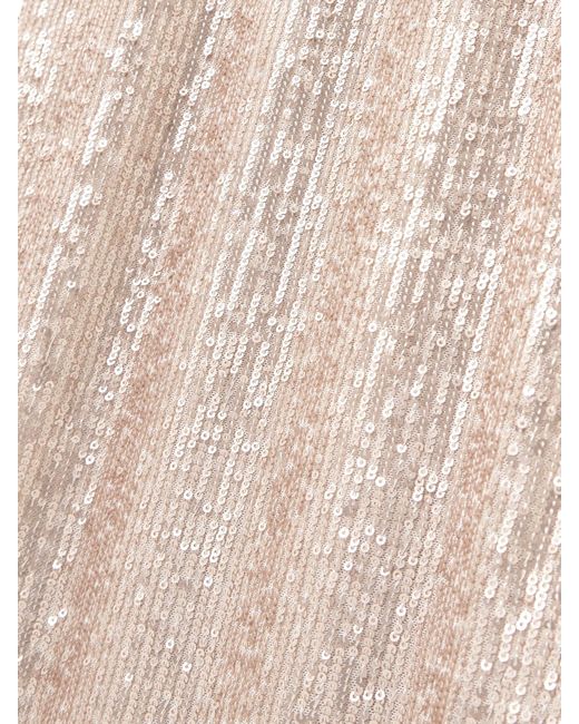 Norma Kamali White One-Shoulder Sequined Stretch-Mesh Maxi Dress